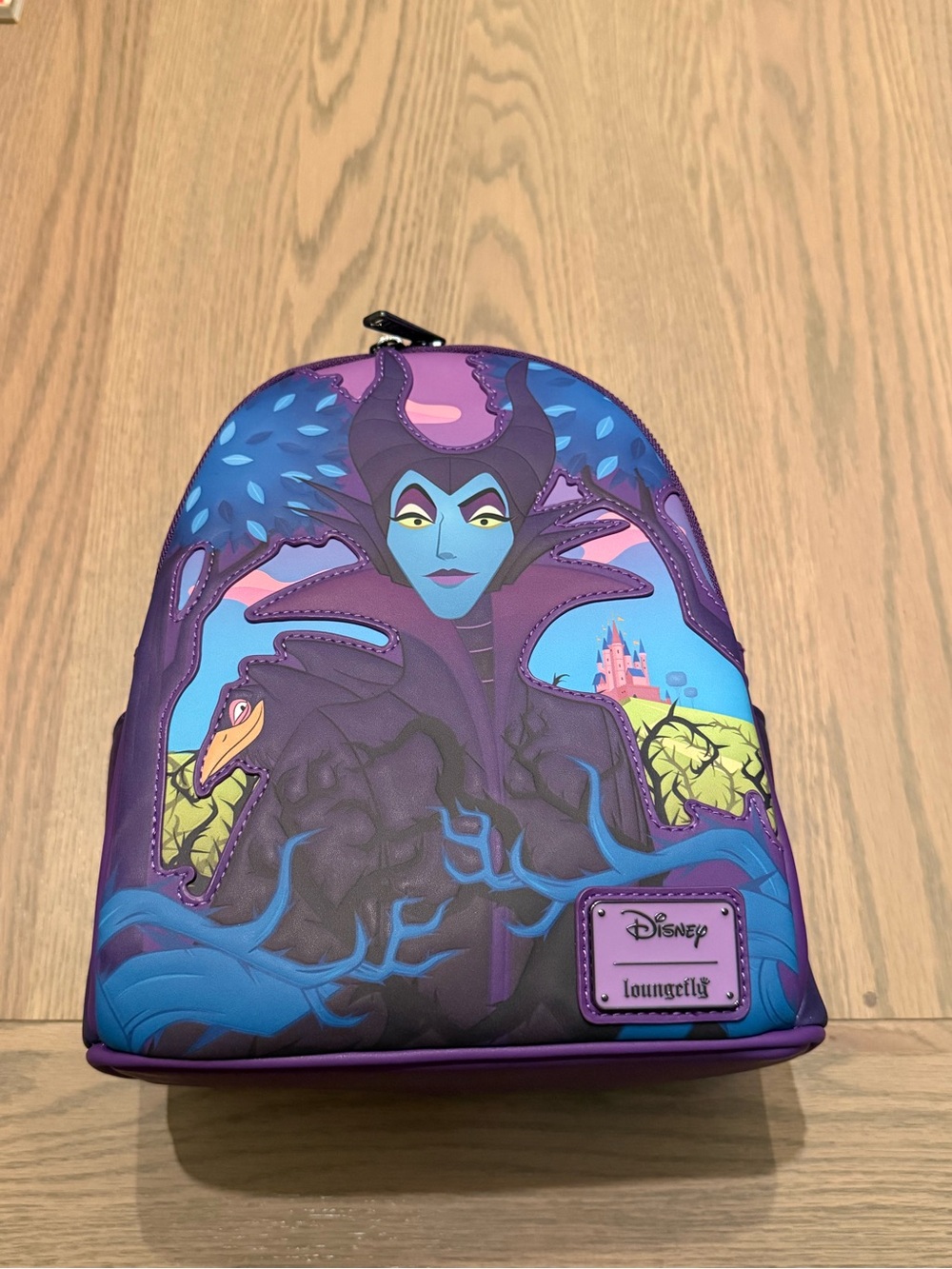 Loungefly Maleficent Purple and Blue Mini Backpack